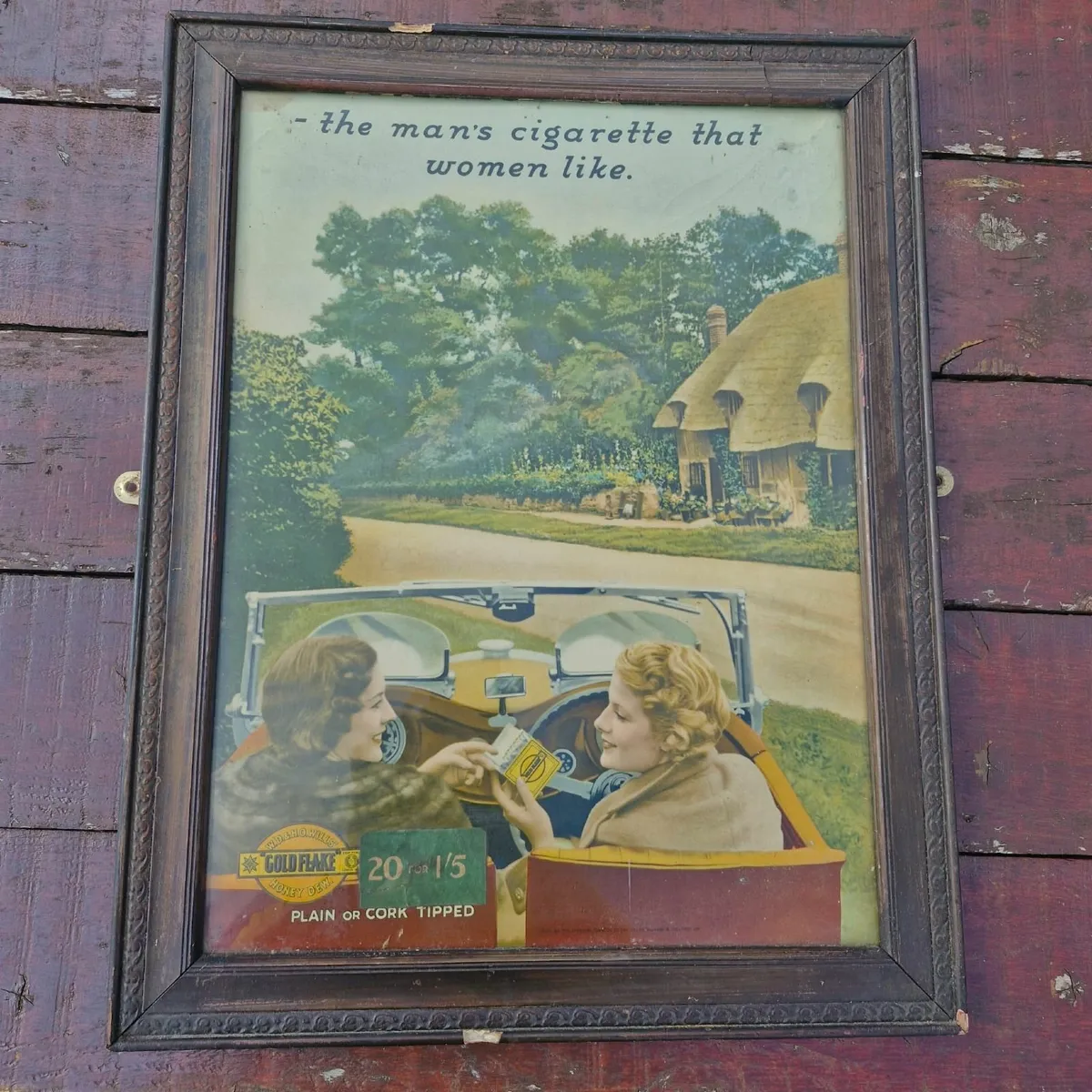 Vintage “Gold Flake” Cigarette Advertising Framed - Image 1