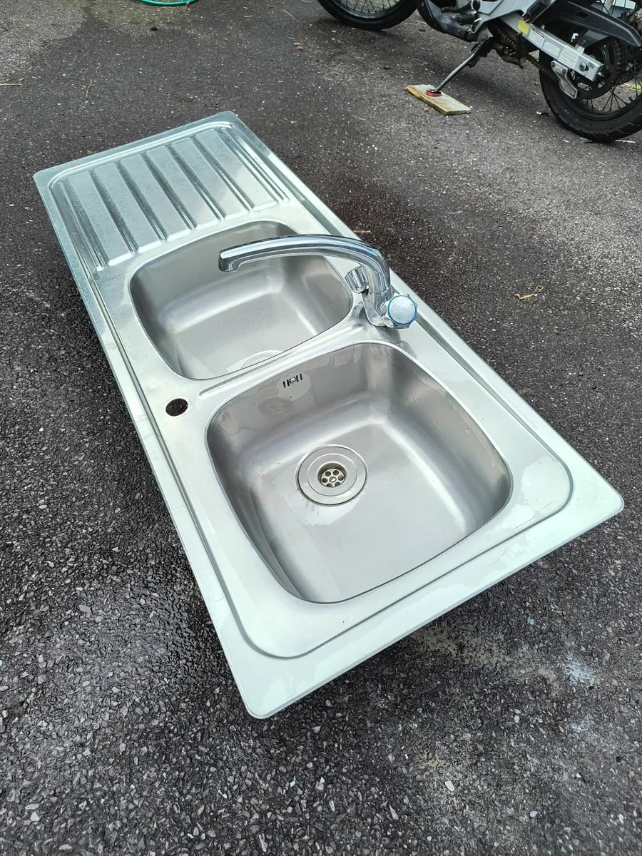 Double kitchen sink heavy duty whirlpool - Image 1