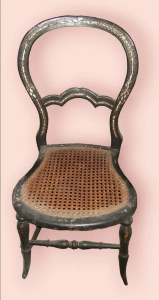 Victorian Chair/Mother Of Pearl Inlay - Image 2