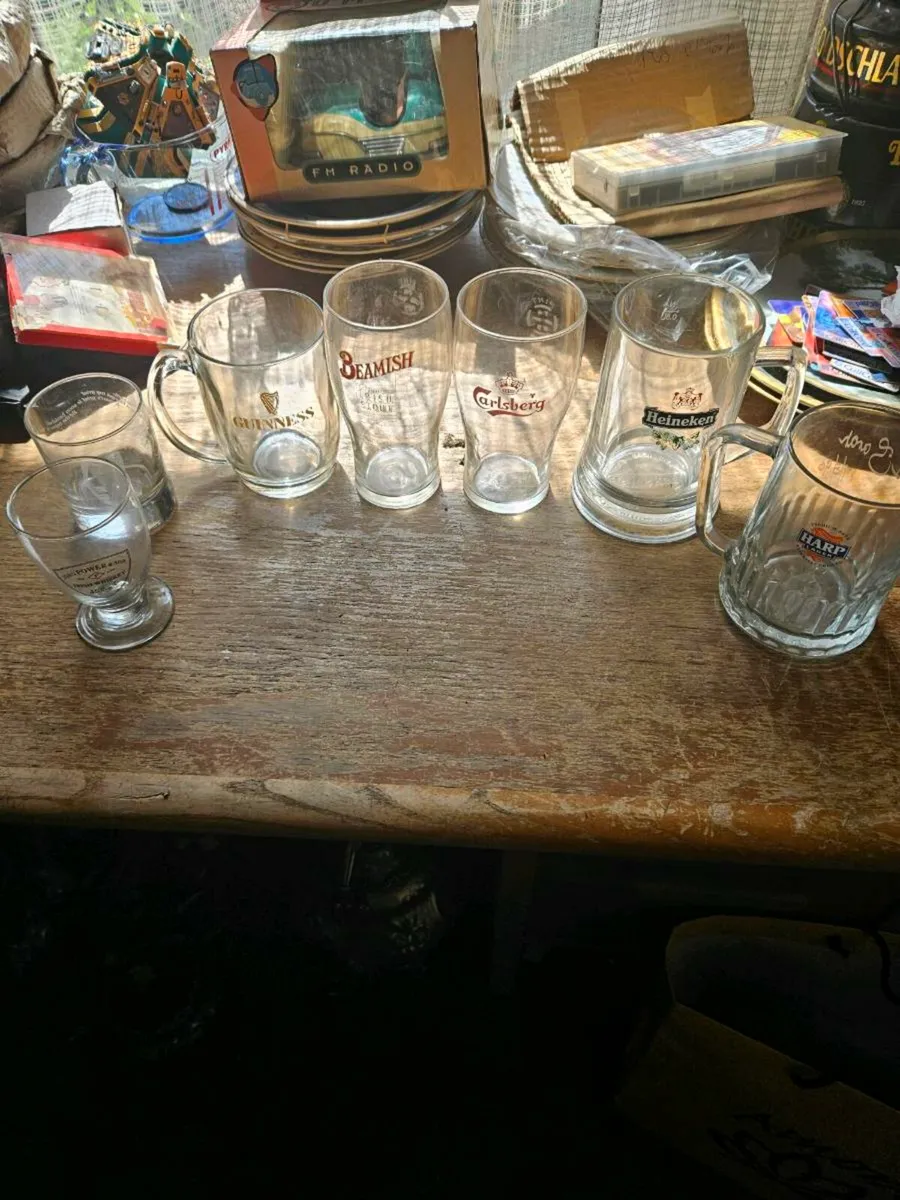 Guinness Carlsberg Harp Beamish Glasses - Image 1