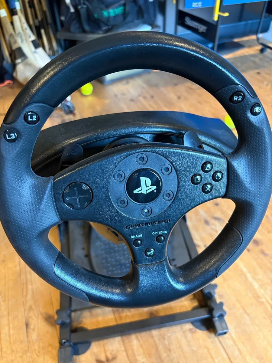 Playstation Gaming Steering Wheel, Pedals & Stand - Image 2