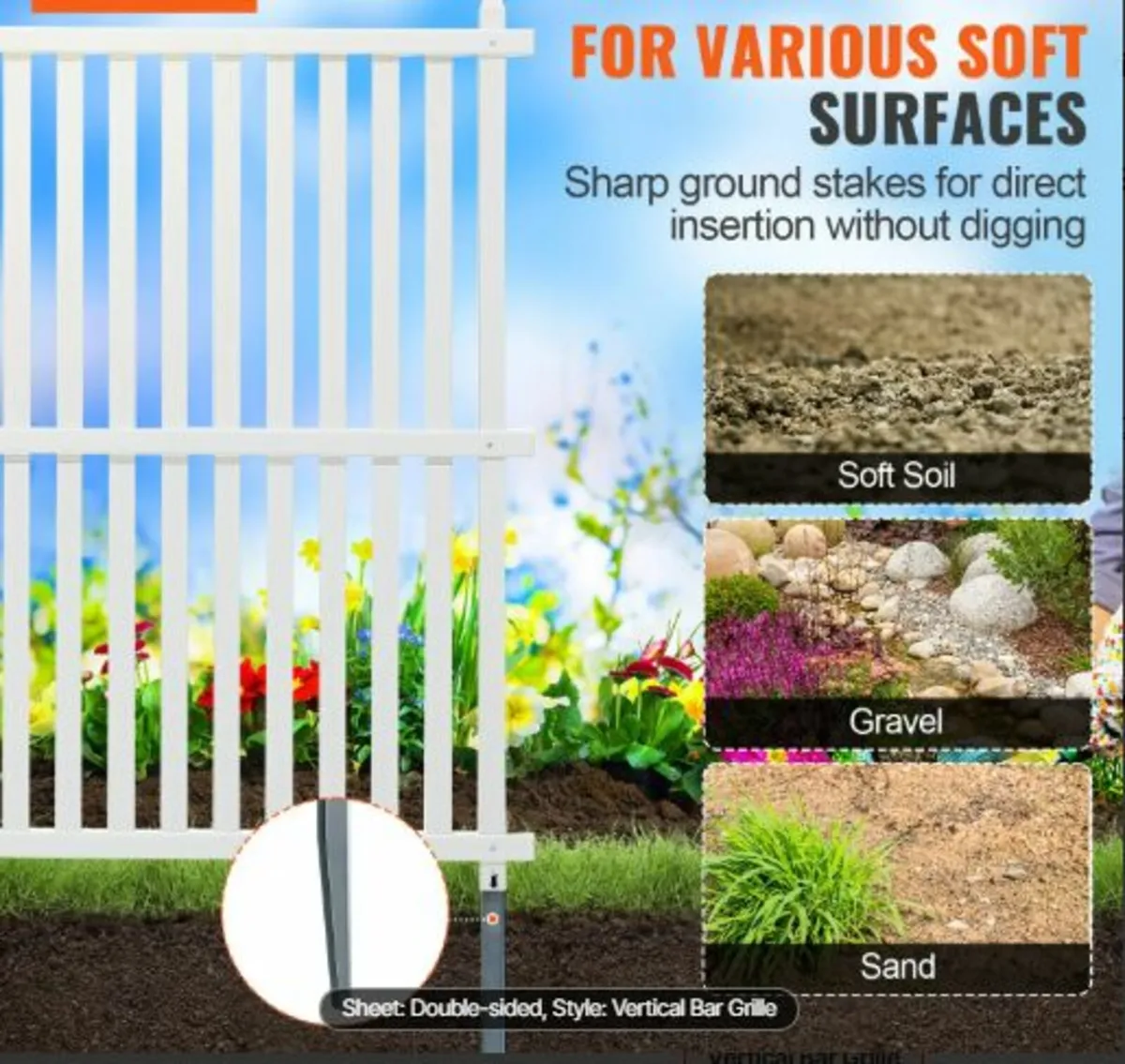 48" W x 48" H Vinyl Privacy Fence Panels, Air - Image 3