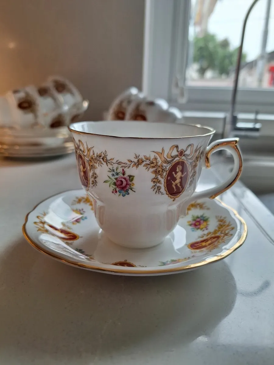 Vintage Arklow  Floral and Cherub Tea Set - Image 2