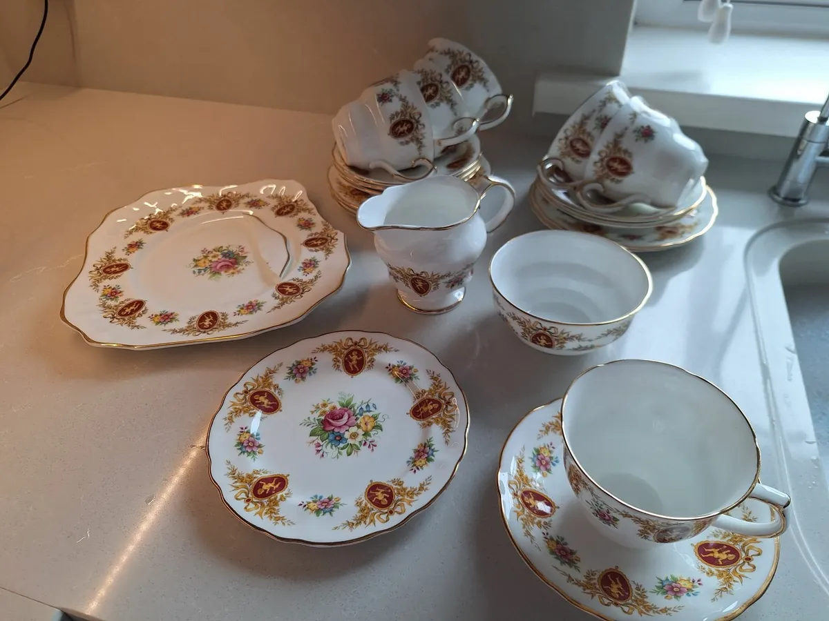 Vintage Arklow  Floral and Cherub Tea Set - Image 1