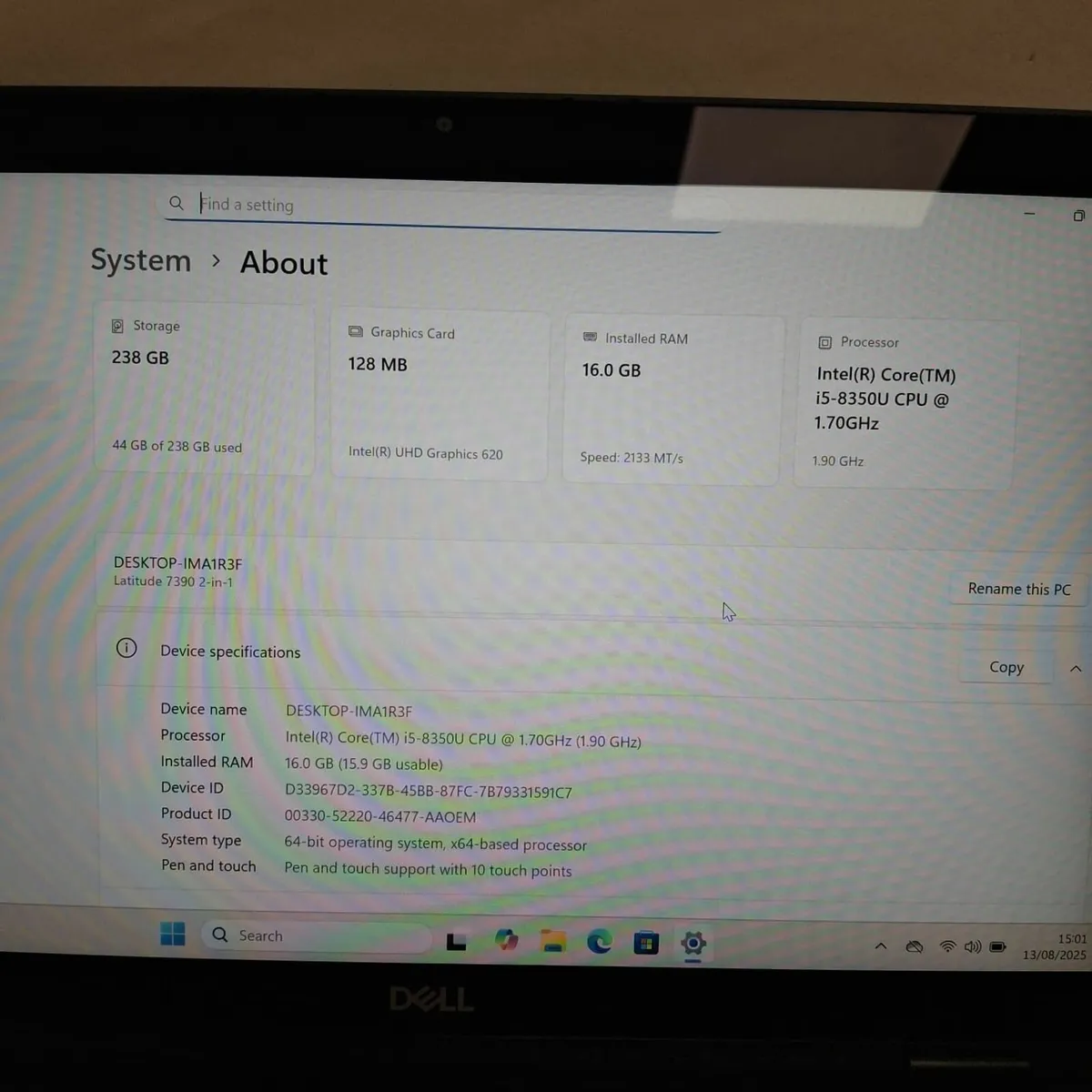 Dell Latitude 7390 2-in-1 Laptop | i5-8350U | 16GB - Image 2