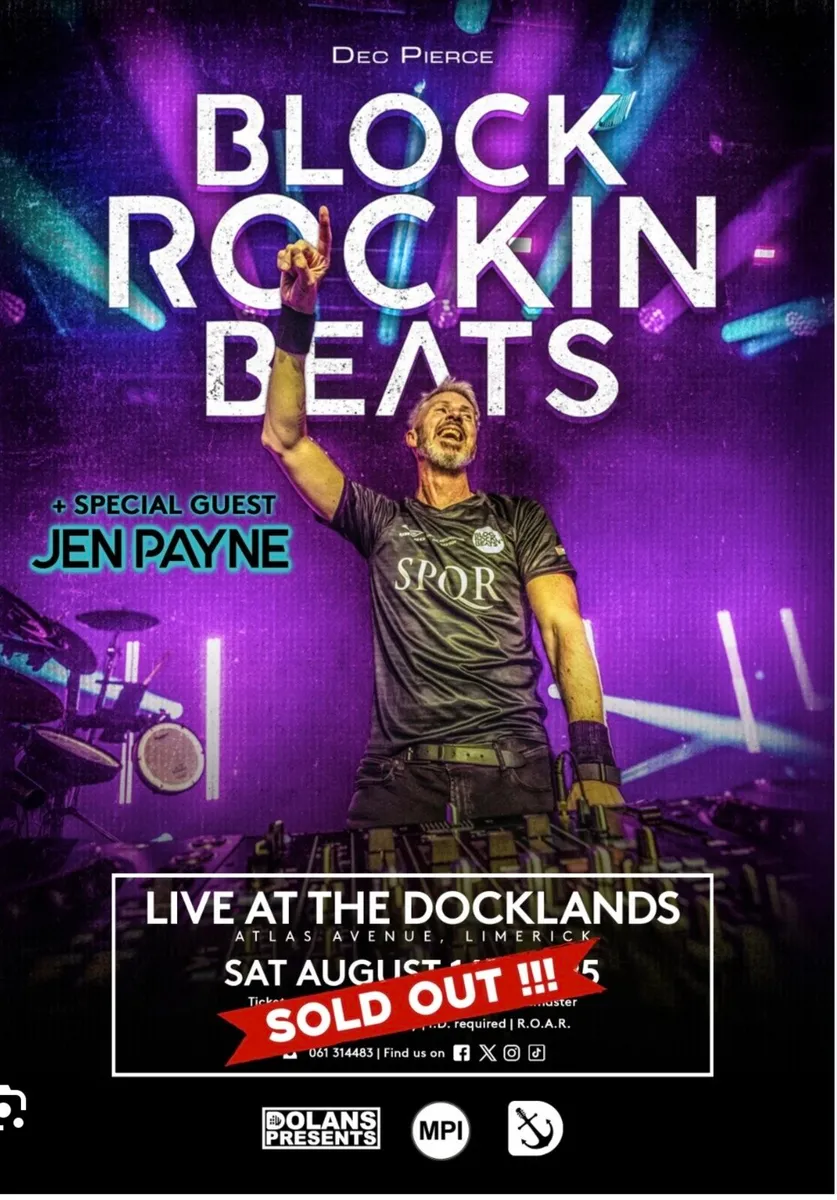 2 tickets Block Rockin Beats Limerick