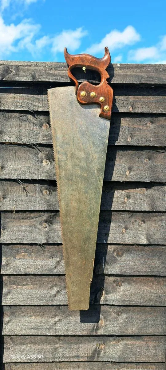 Old  hand saw brass  fittings