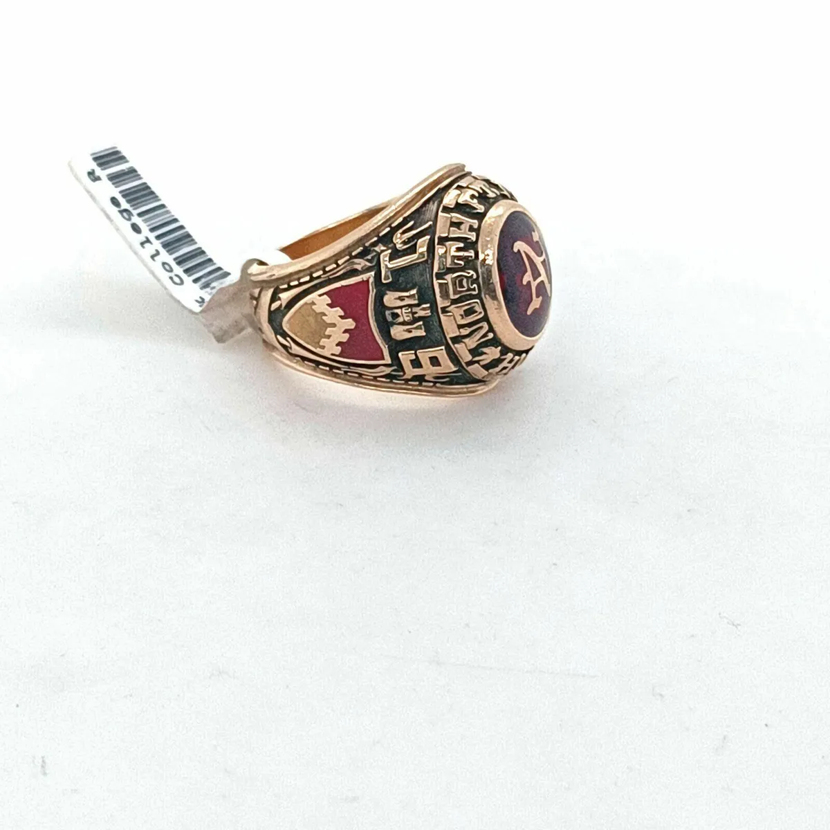 10k Gold Filled College Ring, Red Stone 1975 - Image 2