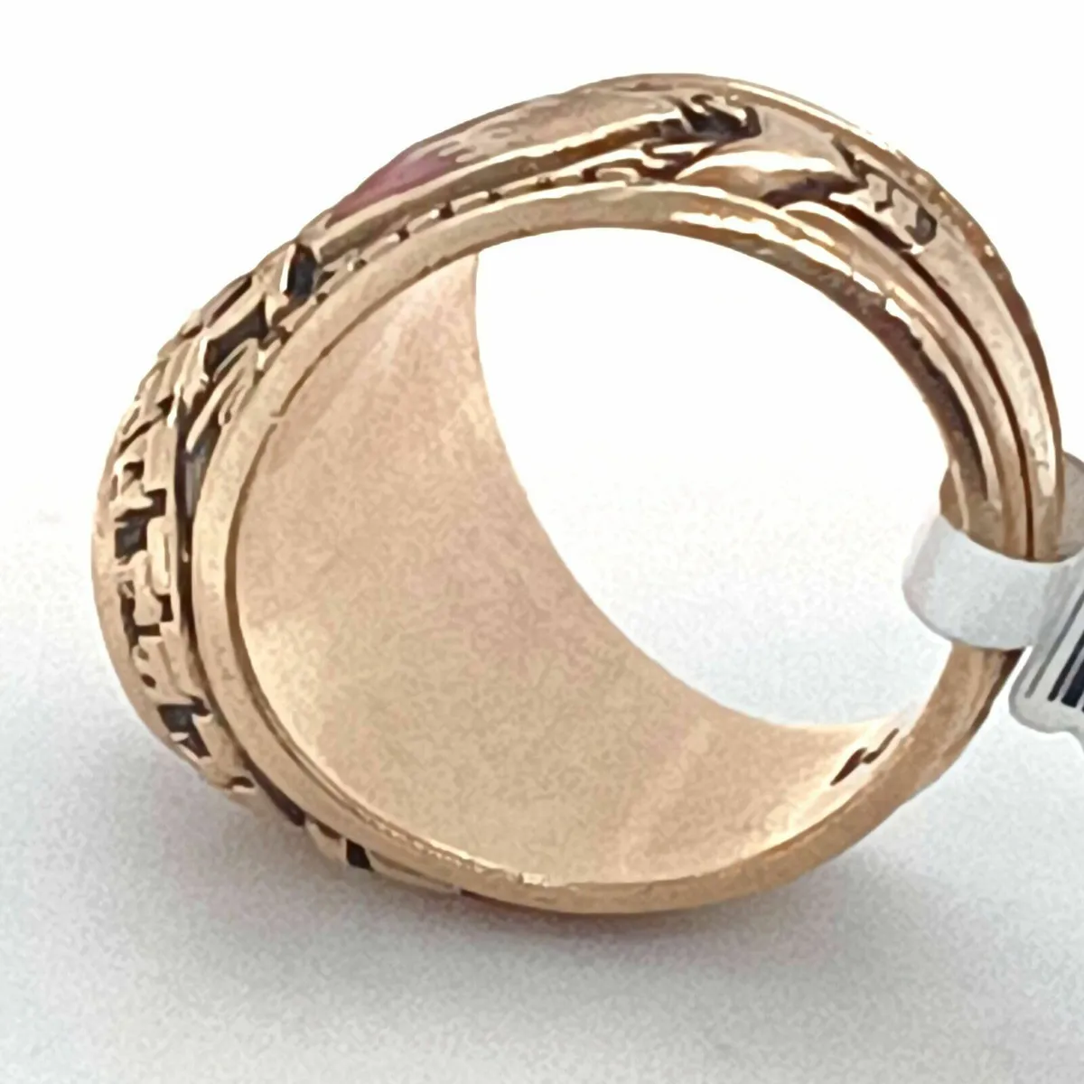 10k Gold Filled College Ring, Red Stone 1975 - Image 4