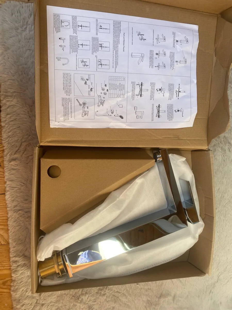 Tall washbasin tap, chrome - Image 3