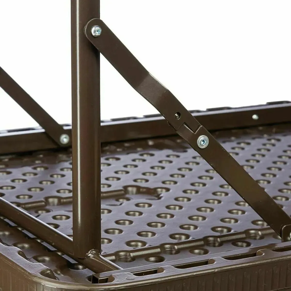 Rattan Look Weatherproof Folding Garden Table - Image 4