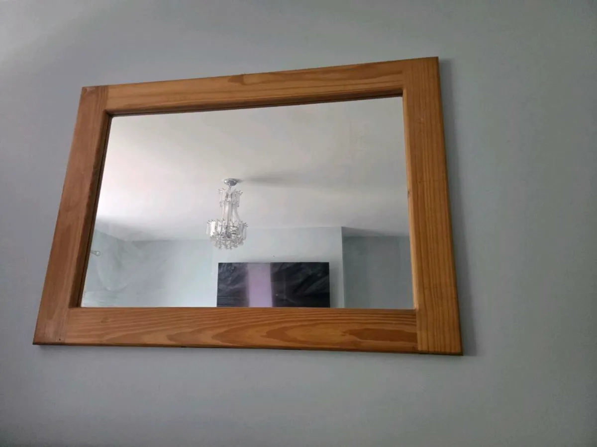 Wooden frame mirror