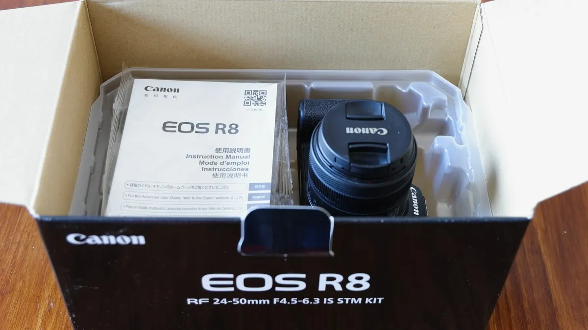 Canon R8 Mirrorless camera with 24mm to 50mm lens - Image 4