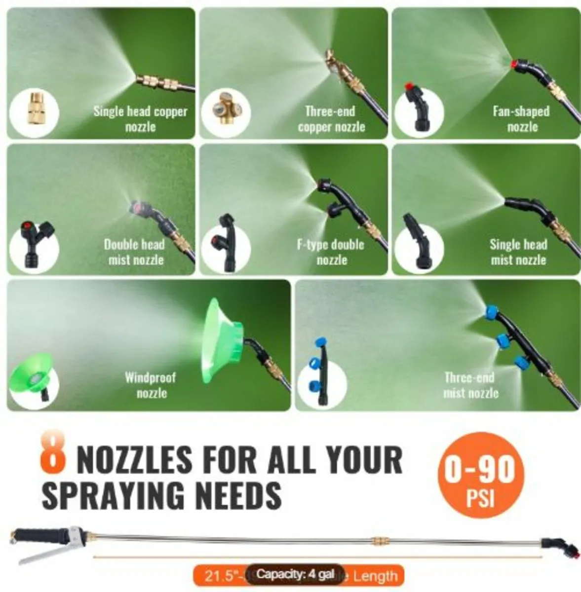 Battery Powered Backpack Sprayer 15.1 L Tank 0-90 - Image 3