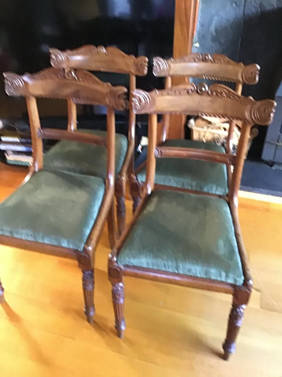 Set of 4 William 1V Mahogany Chairs - Image 2