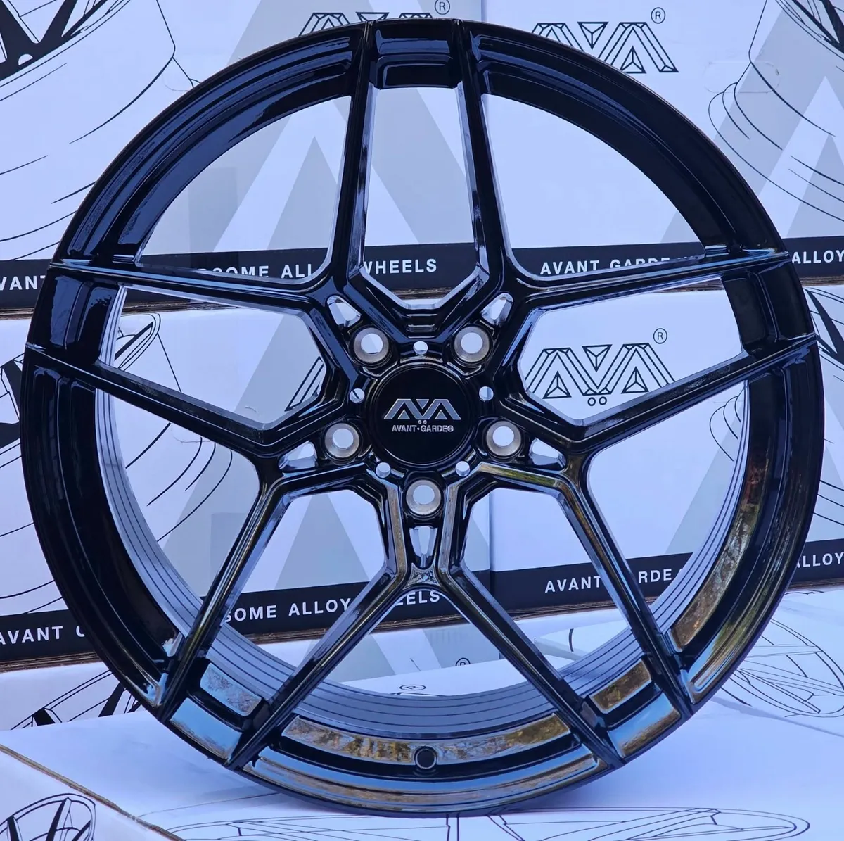 20" AVA STAGGERED ALLOY WHEELS FITS BMW 5X120 - Image 1