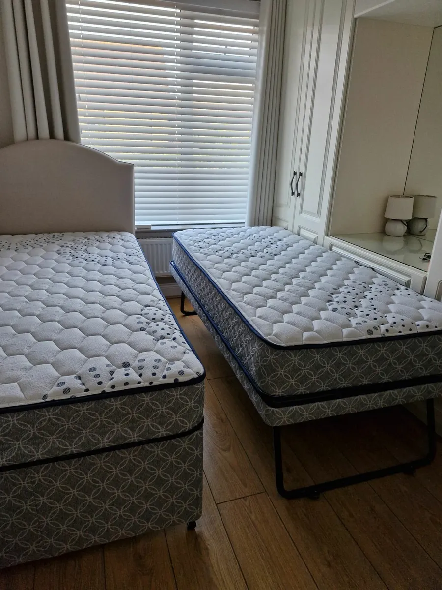 Single bed with Pull Out bed & Headboard. As new. - Image 1