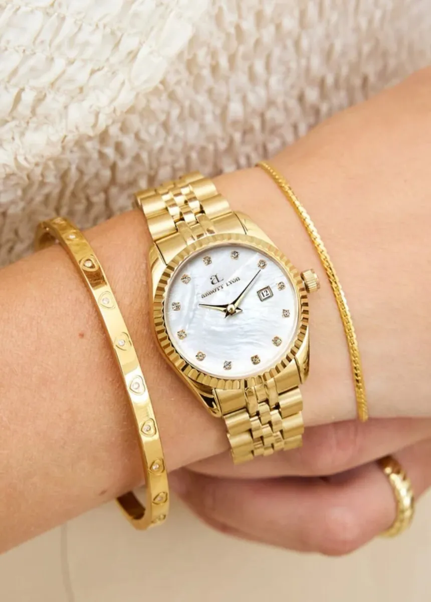 Abbot lyon pearl link watch - Image 1