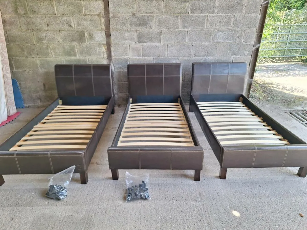 Three single beds with mattresses (DELIVERY) - Image 2