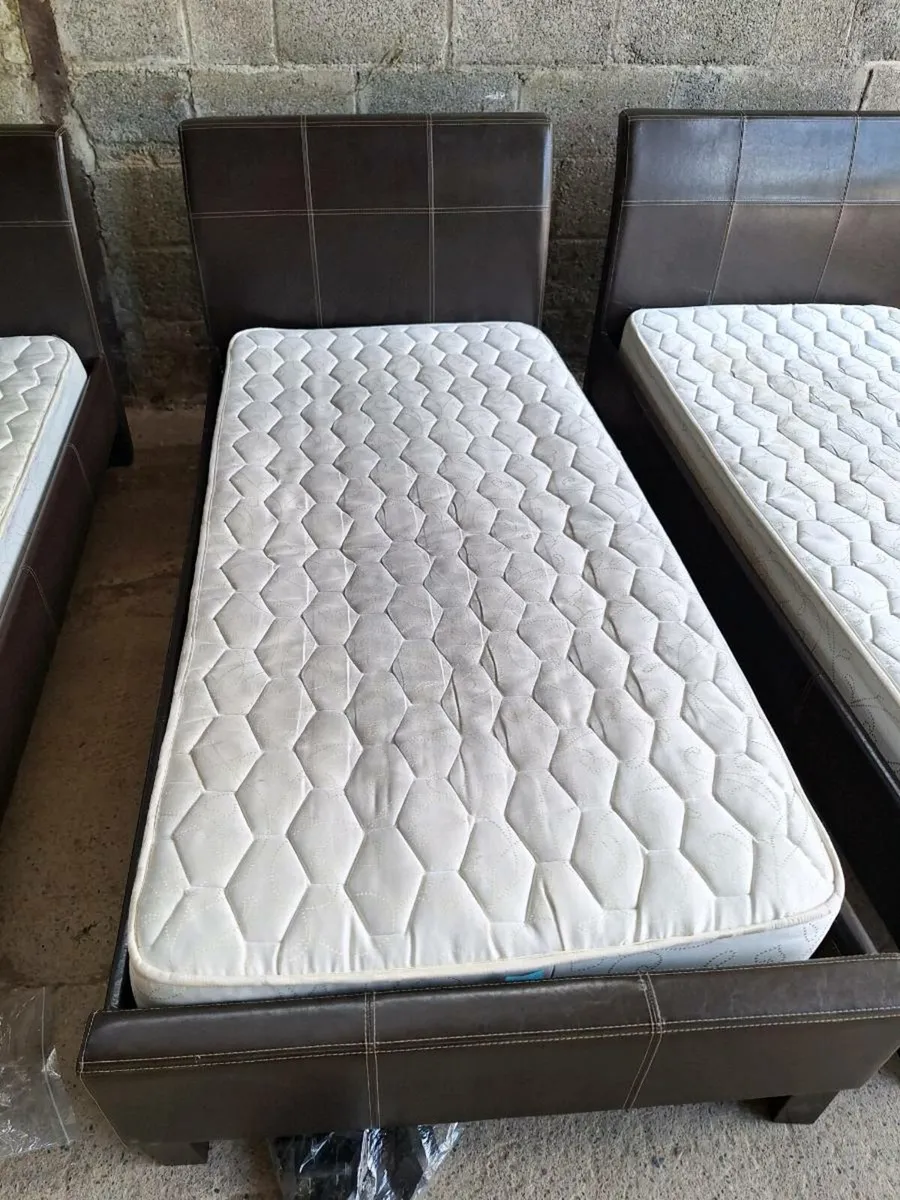 Three single beds with mattresses (DELIVERY) - Image 4