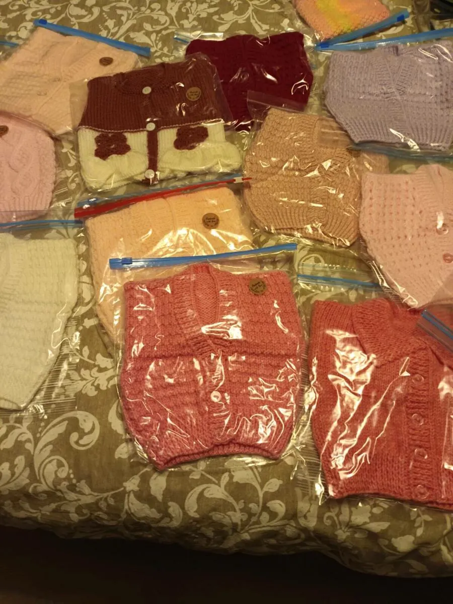 Hand knit baby cardigans - Image 1