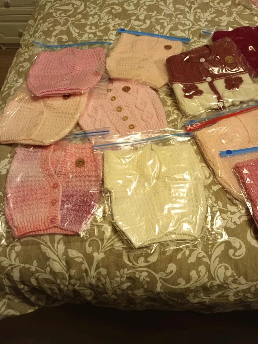 Hand knit baby cardigans - Image 2