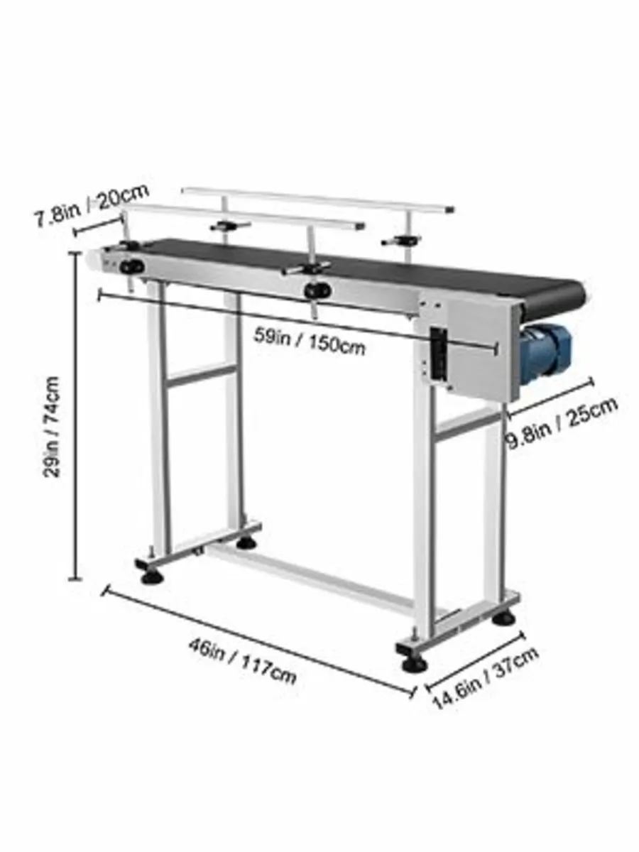Electric Conveyor Machine with Adjustable PVC Belt - Image 3