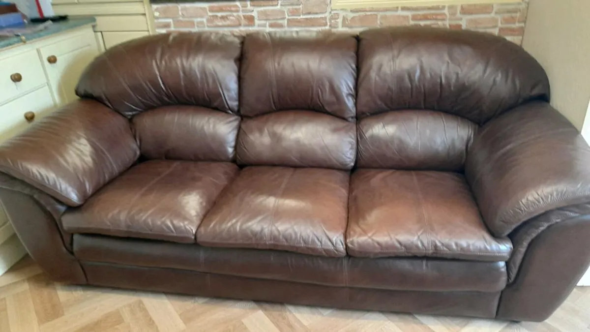 Leather Sofa. - Image 1