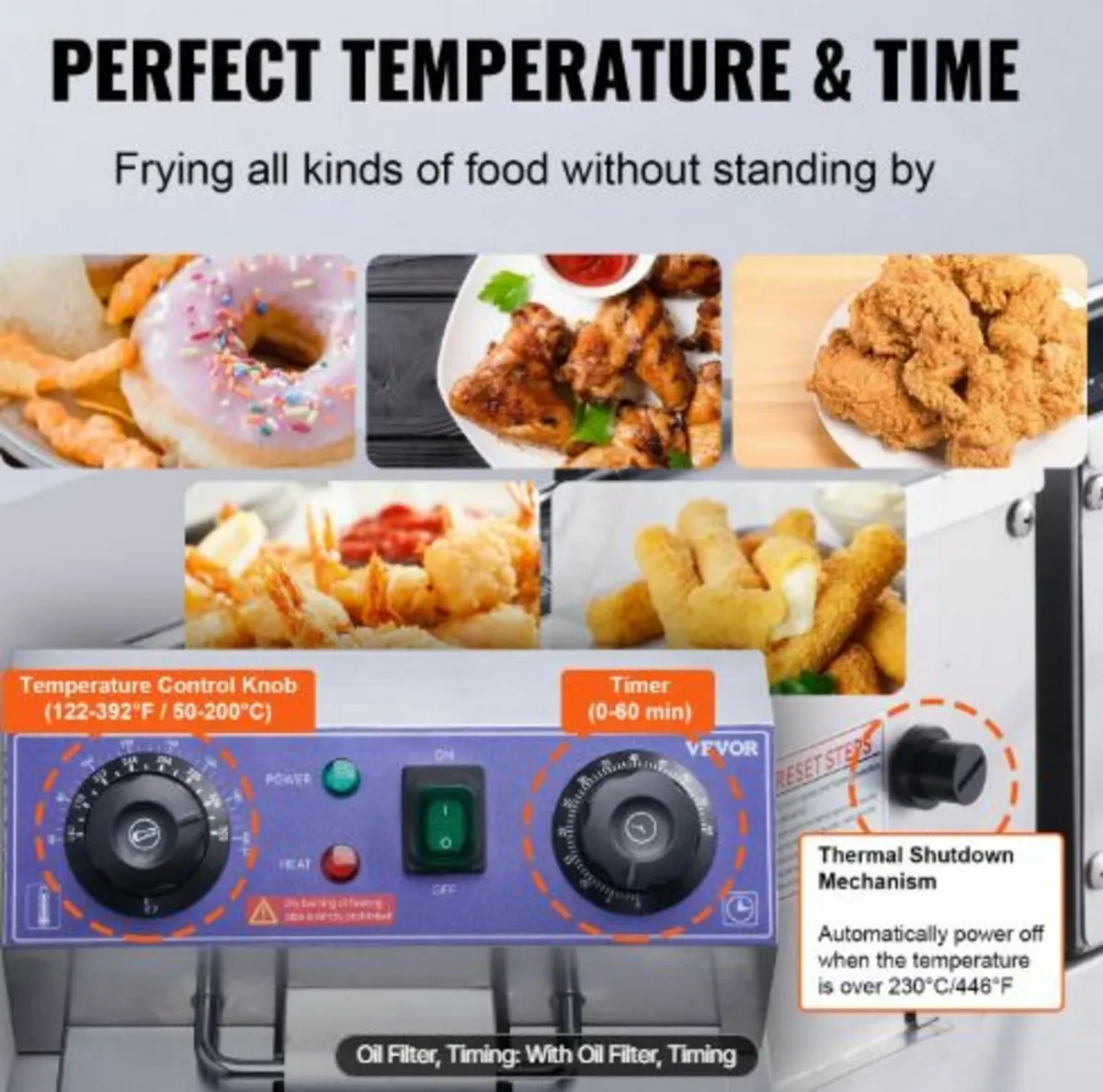 Commercial Electric Deep Fryer Countertop Deep - Image 3