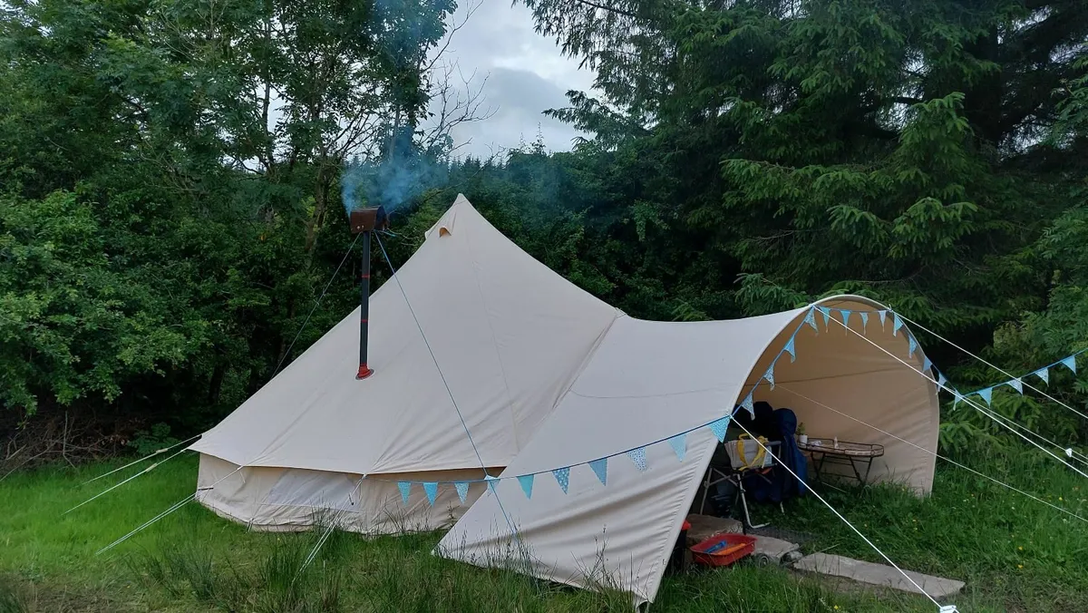 Cotton Canvas Bell Tent 5m with stove - Image 1