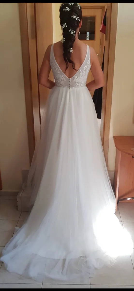 Grecian style Wedding dress size 8 or 10 - Image 3