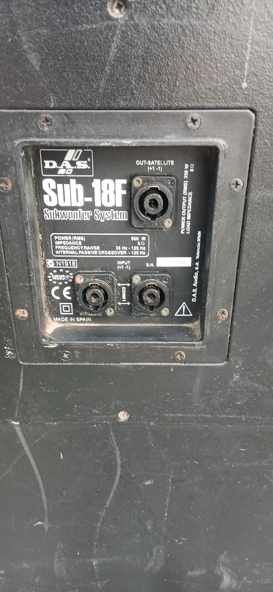 D.A.S DR-515 Tops and 18inch Sub Bass Bin - Image 3