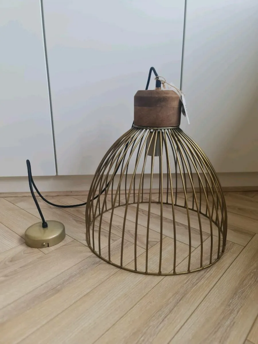 Ceiling light brass gold - Image 1