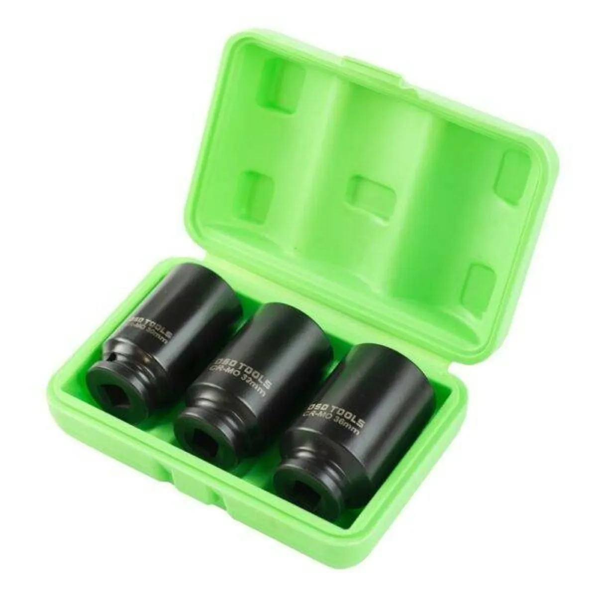 3PC 1/2" DR 12PT DEEP IMPACT HUB NUT  SOCKETS - Image 1