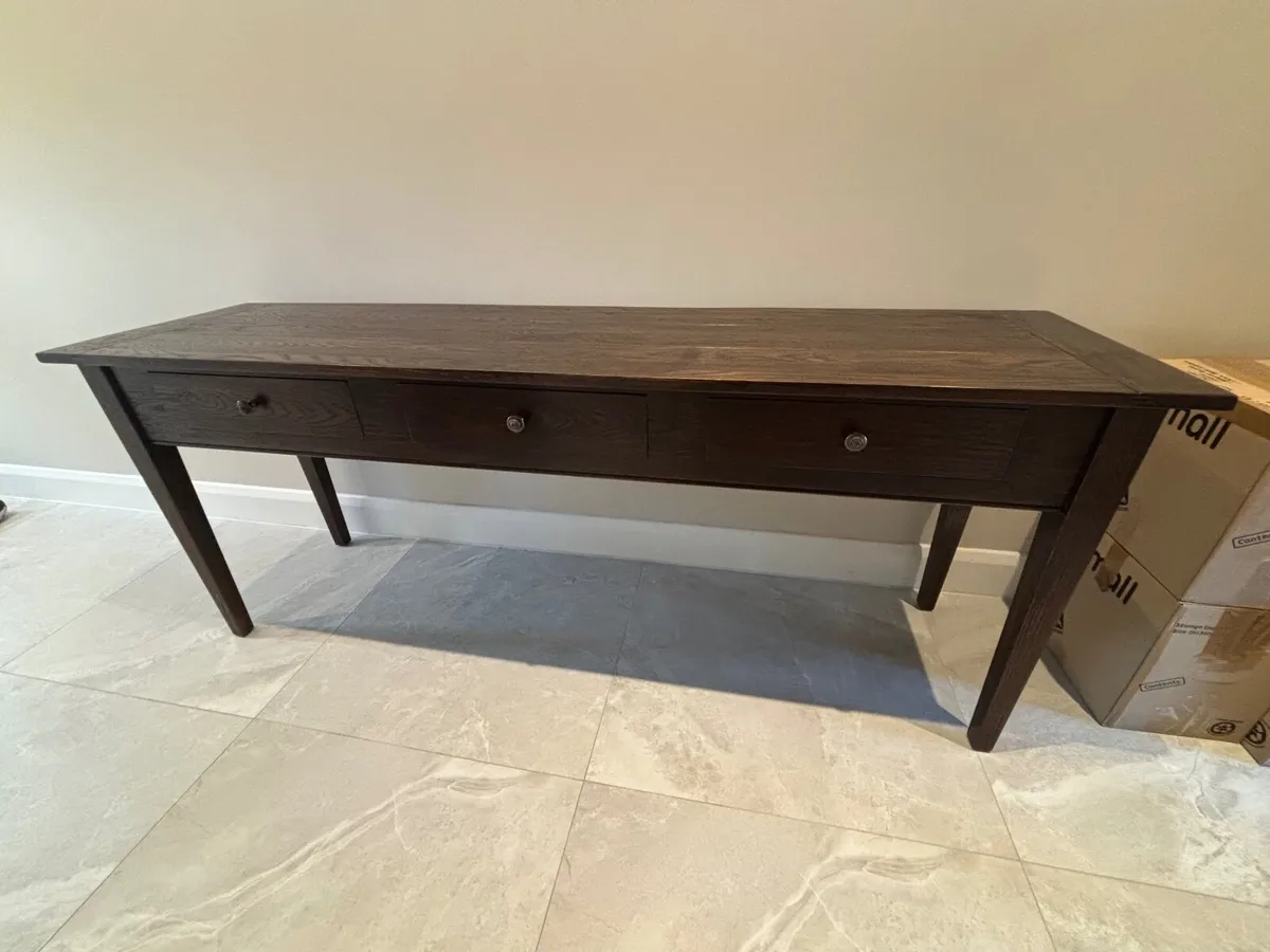 Solid Oak console table - Image 1
