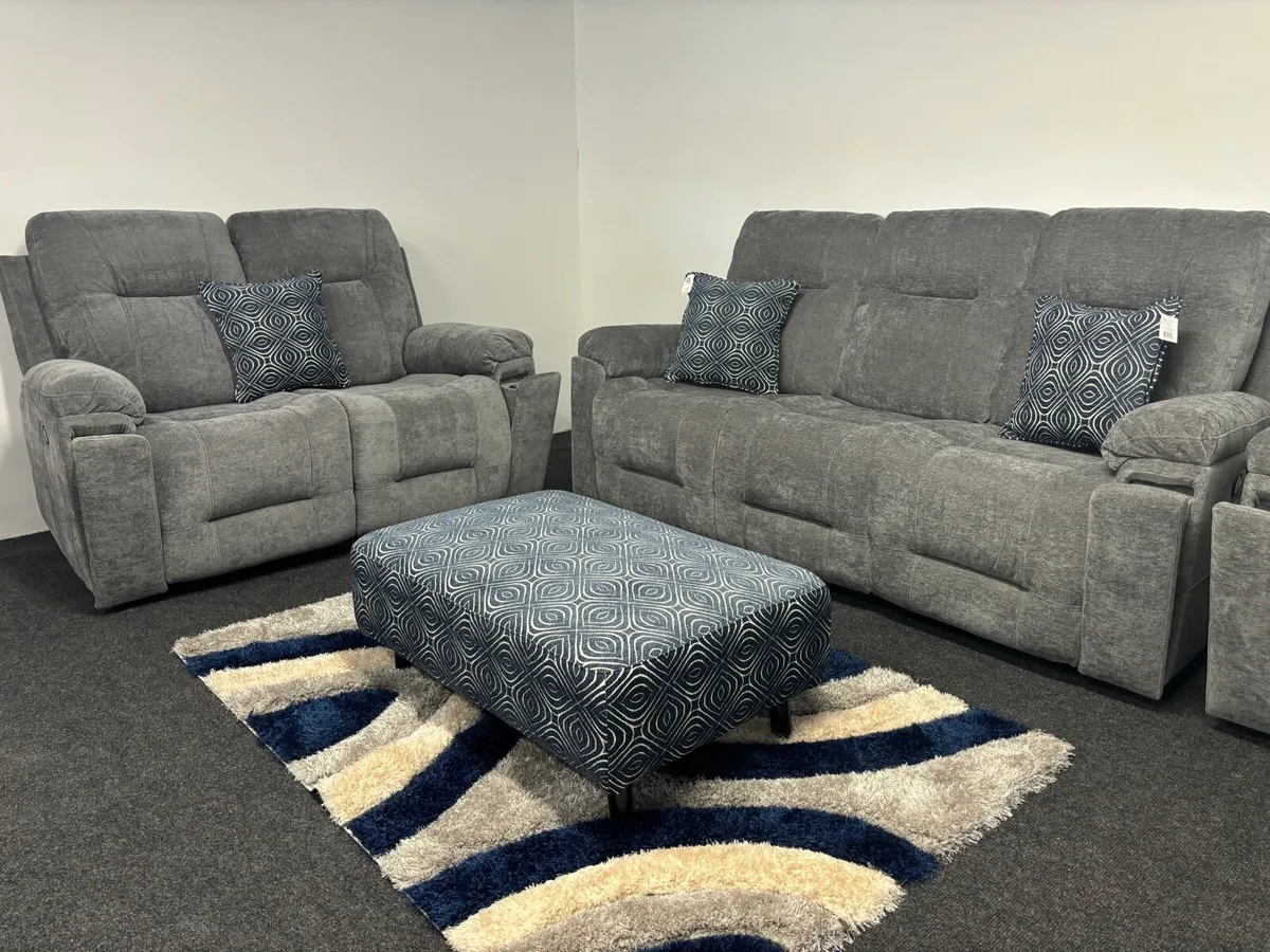 New Grey Fabric Hudson Sofas - Image 2