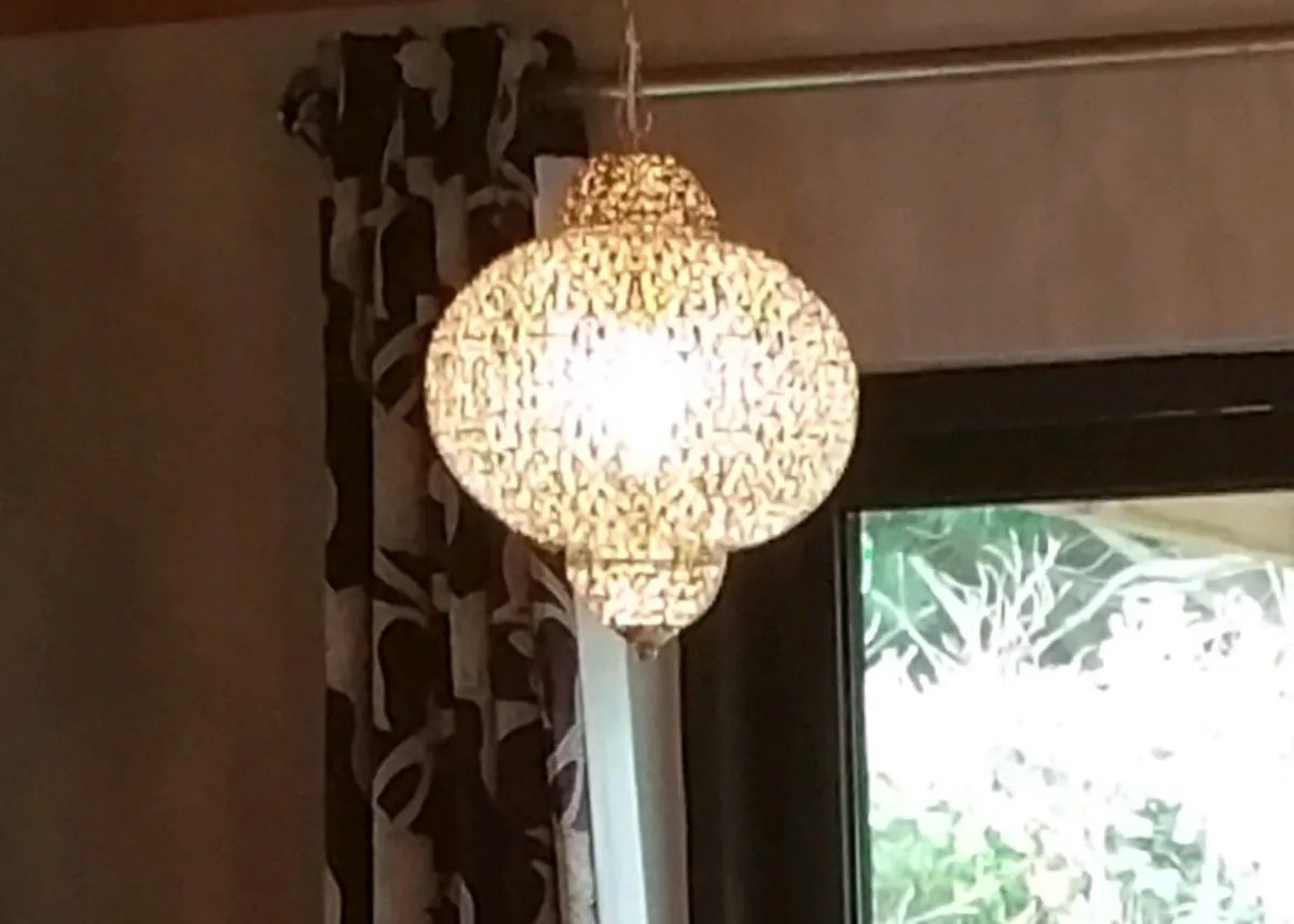 Silver Metal Light shades x 4 - Image 2
