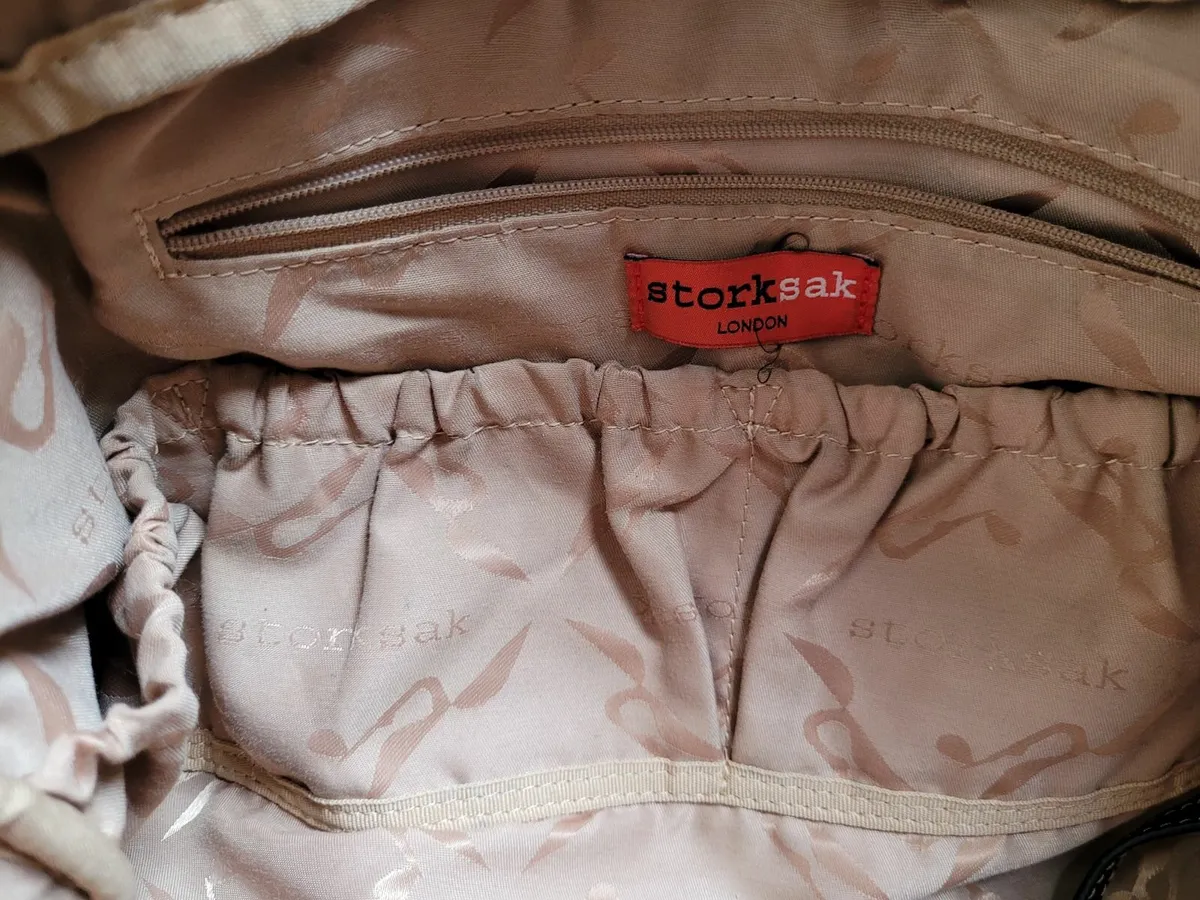 Storksac Leather Nappy  Bag - Image 4