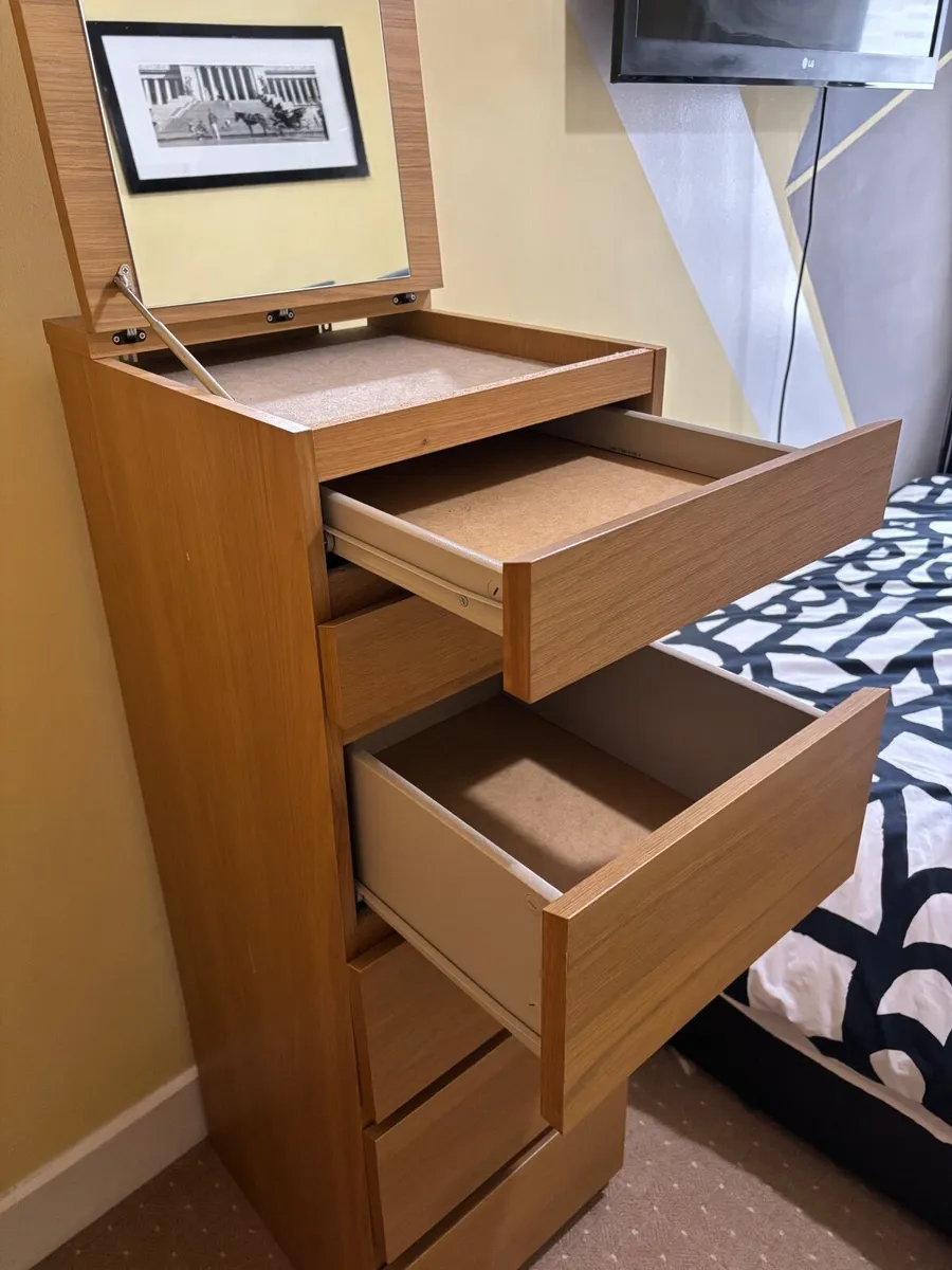 Chest of 6 drawers , oak veneer - Image 3