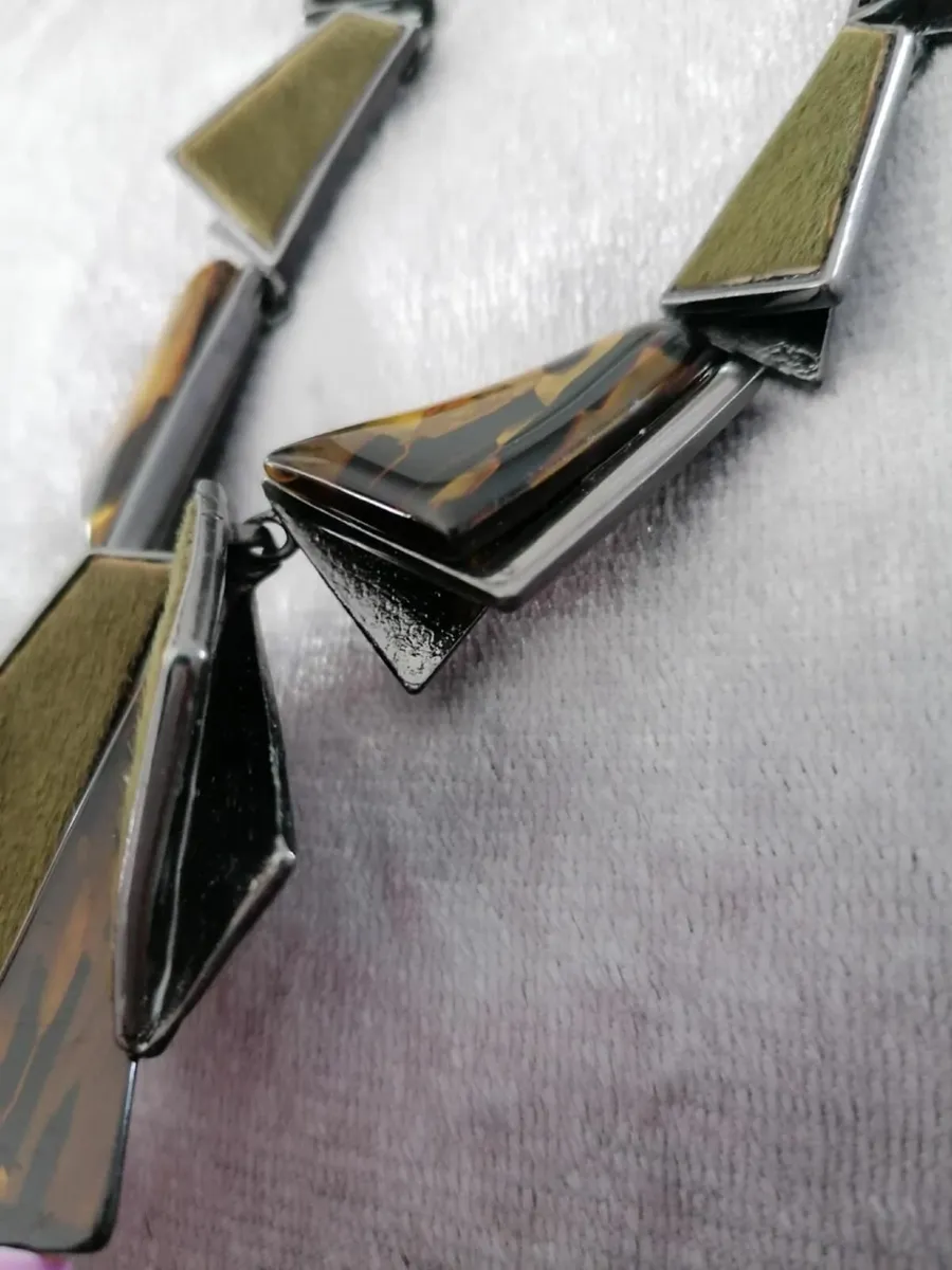 One-Off Vintage Geometric Necklace NEW - Image 2
