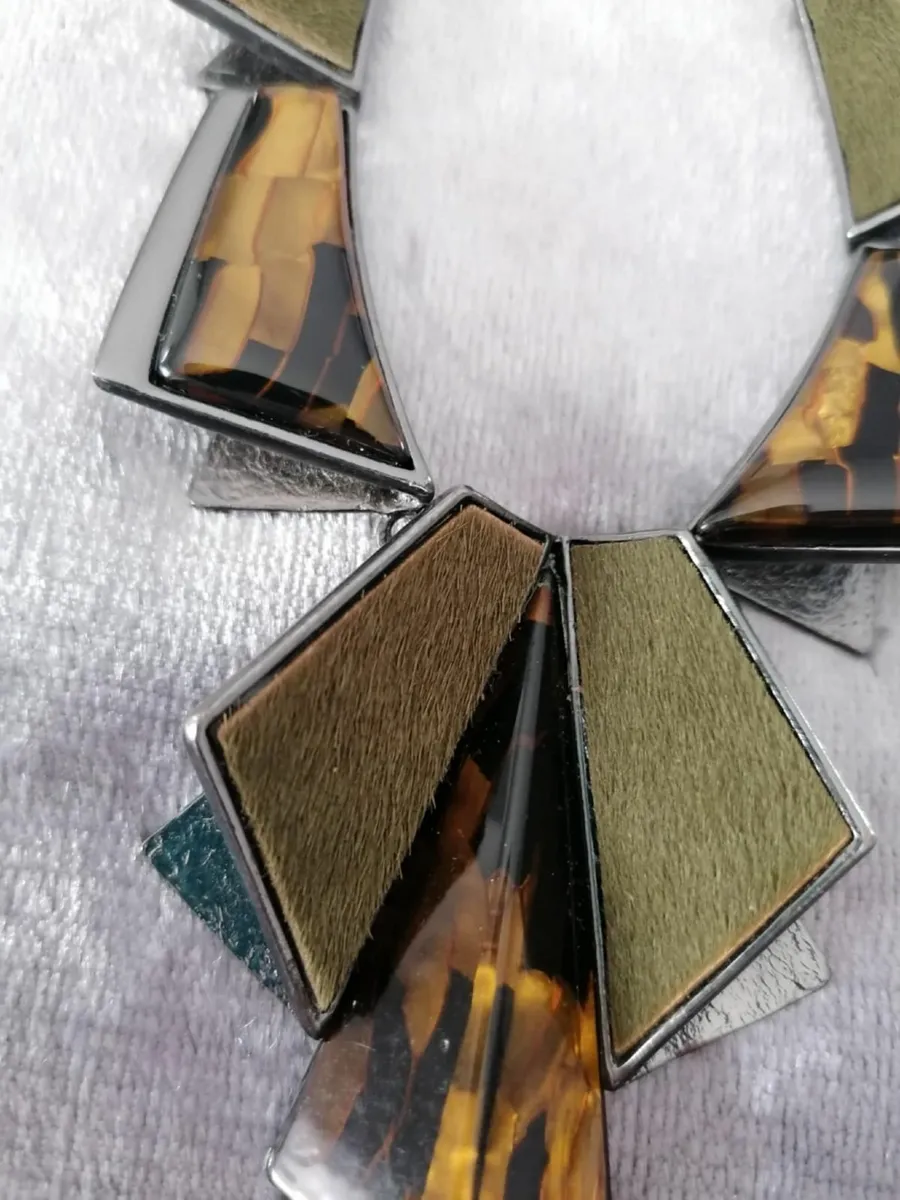 One-Off Vintage Geometric Necklace NEW - Image 3