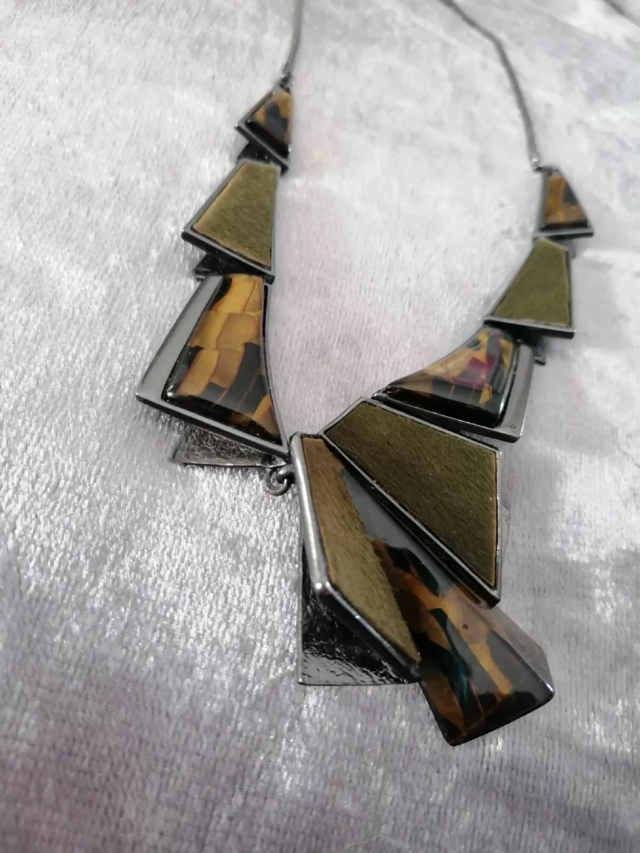 One-Off Vintage Geometric Necklace NEW - Image 4