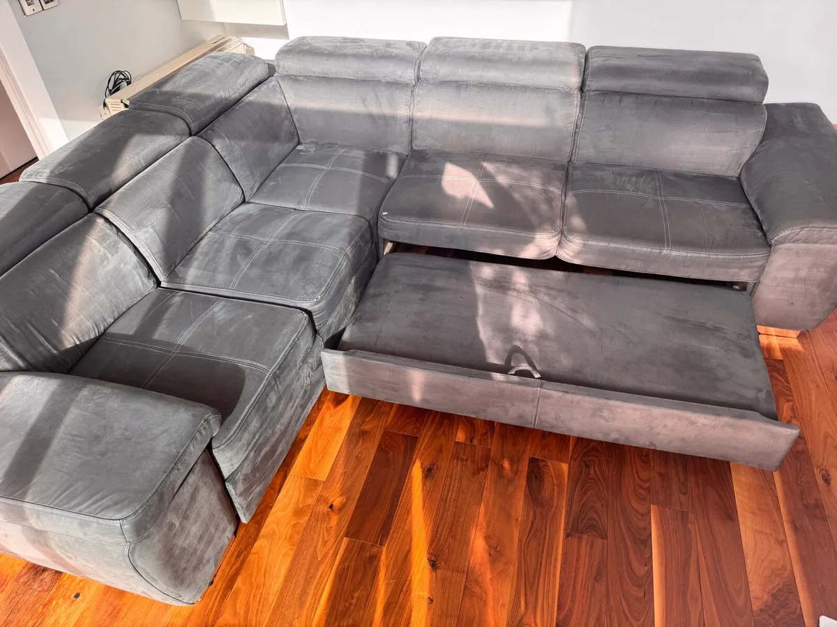 Sofa bed corner sofa used - Image 4