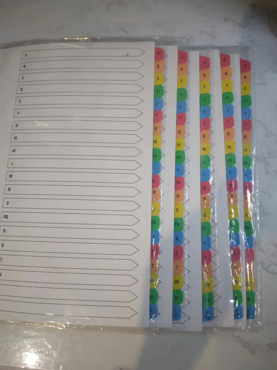 A-Z Index Cards