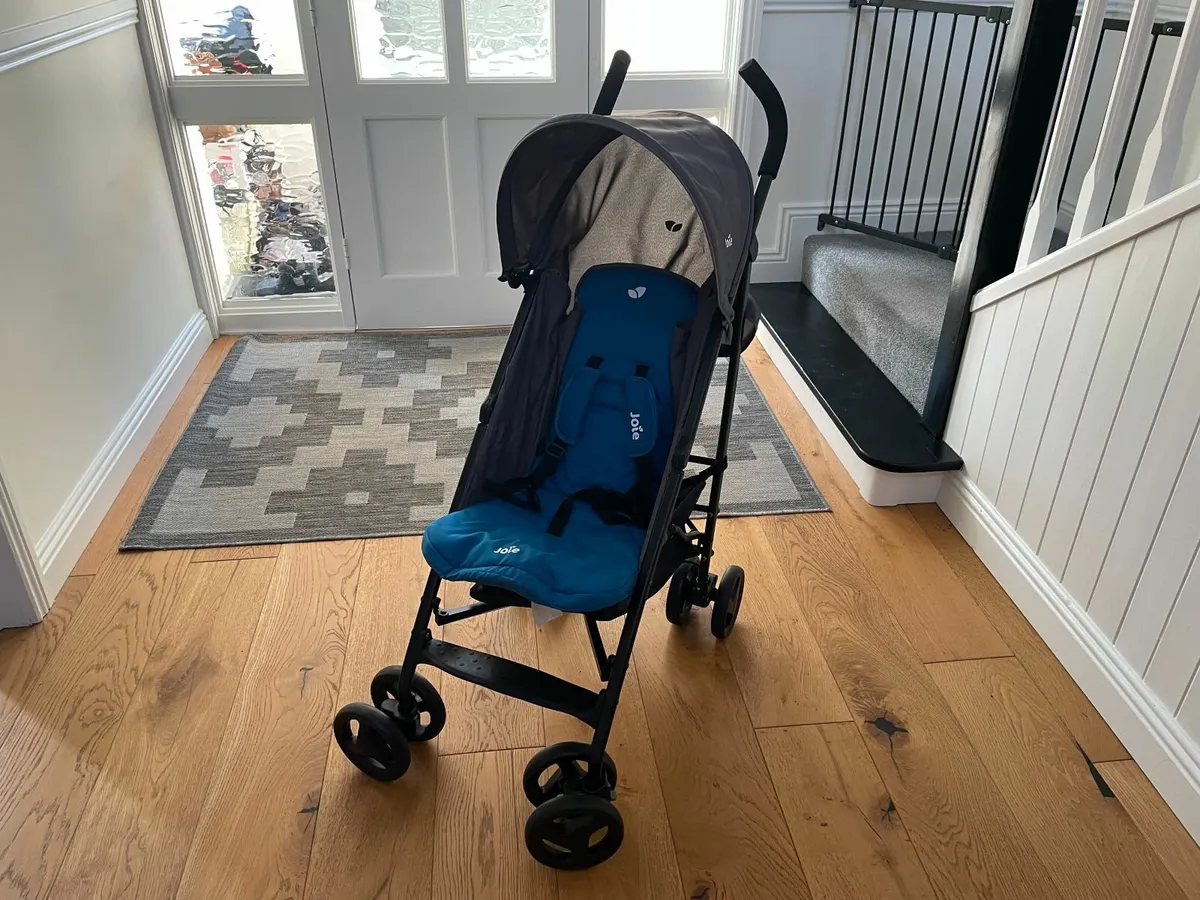 Joie Nitro Stroller Pushchair Blue With Rain Cover - Image 1