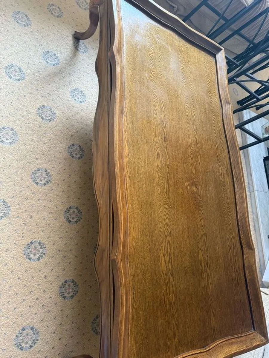 Vintage French Provincial Solid Wood Coffee Table - Image 2
