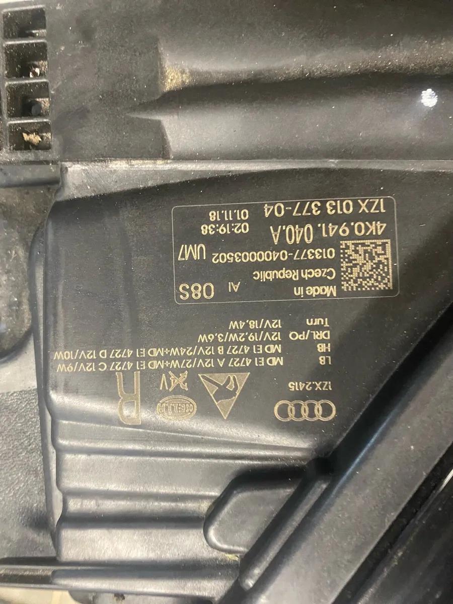 2019 Audi A6 RH headlamp - Image 3