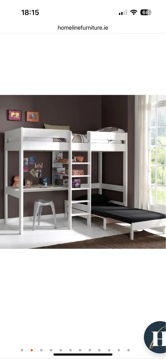 Bunk bed/High sleeper with mattress and sofa bed - Image 1