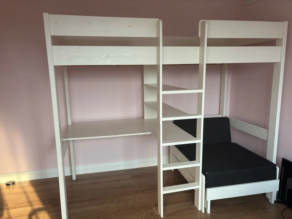 Bunk bed/High sleeper with mattress and sofa bed - Image 4