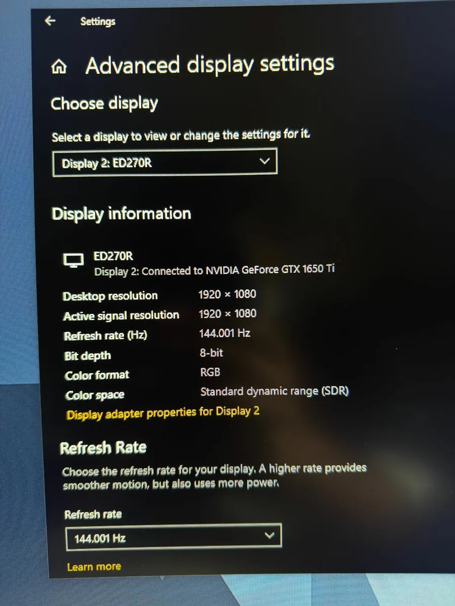 Acer ED270R 27" Curved 144Hz Gaming Monitor - Image 3